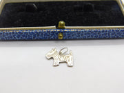 Sterling Silver West Highland Terrier Outline Charm Pendant Vintage c1970