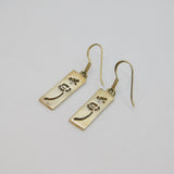 Pair of Sterling Silver Cut Out Flower & Butterfly Drop Earrings Modern c1990