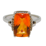 Sterling Silver Mystic Topaz & Spinel Dress Ring Vintage c1970 Size N 1/2