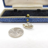 Sterling Silver Noah's Arc Ship Charm Pendant Vintage c1970