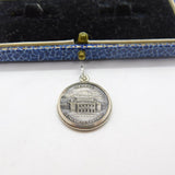 Sterling Silver Geneva UN Palace Coin Charm Pendant Vintage c1970