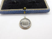 Sterling Silver Geneva UN Palace Coin Charm Pendant Vintage c1970