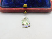 Sterling Silver and Enamel Norfolk Broads Shield Charm Pendant Vintage c1970