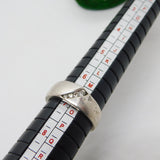 Sterling Silver Spinel Set Band Ring Vintage c1970 Size N UK
