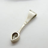 Sterling Silver and Quartz Drop Charm Pendant Vintage c1970