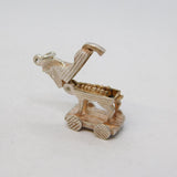 Sterling Silver Opening Trojan Horse Charm Pendant Vintage c1970s