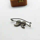 Sterling Silver Natural Turquoise Drop Pattern Brooch Antique c1920 Art Deco