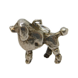 Sterling Silver Poodle Dog Charm Pendant Vintage c1970
