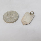 Sterling Silver Enamel Worthing Shield Charm Pendant Vintage c1970