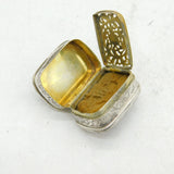 George III Sterling Silver & Crystal Mourning Vinaigrette Antique 1813 London
