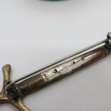 Shipton & Co. Sterling Silver Sword Brooch Antique 1922 Chester Art Deco