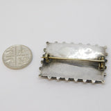 Victorian Aesthetic Movement Sterling Silver Floral Brooch Antique c1880s