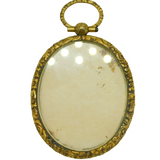 Victorian 9ct Gold Cased Large Floral Portrait Locket Pendant Antique c1860s