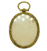 Victorian 9ct Gold Cased Large Floral Portrait Locket Pendant Antique c1860s