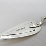 Sterling Silver & Mother of Pearl Trowel Form Bookmark Vintage 1998 London