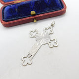 Sterling Silver Crucifix Cross Charm Pendant Vintage c1970