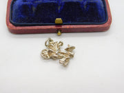 Sterling Silver Oriental Farmer Charm Pendant Vintage c1970