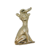 Sterling Silver Siamese Cat Charm Pendant Vintage c1970