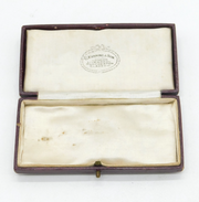 Victorian Boxed Tooled Leather Jewellery Box 'Kenning & Son' Antique c1880