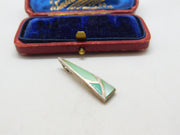 Sterling Silver and Green Mother of Pearl Pendant Vintage c1970