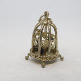 Sterling Silver Birds in the Cage Charm Pendant Vintage c1970s