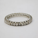 18ct White Gold & Brilliant Cut Diamond Full-Eternity Ring Antique c1920 Deco