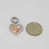 Rose Gold On Sterling Silver Two-Tone Graduation Charm Pendant Vintage c1970