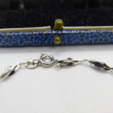 Sterling Silver Swirl Form Dazzling Bracelet Vintage c1990 7" Length