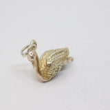 Sterling Silver Swimming Swan Charm Pendant Vintage c1970