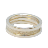 Sterling Silver Textured Wedding Band Ring Vintage c1970 Size P