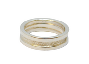 Sterling Silver Textured Wedding Band Ring Vintage c1970 Size P