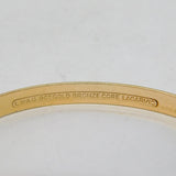 9ct Gold on Bronze Core Floral Pattern Bangle Bracelet Antique c1930s