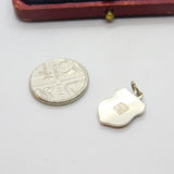 Sterling Silver and Enamel Lugano Travel Shield Charm Pendant Vintage c1970
