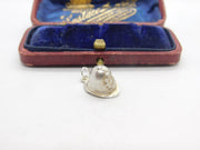 Sterling Silver Traditional Police Helmet Charm Pendant Vintage c1970