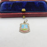 Sterling Silver and Coloured Enamel Travel Shield Blackpool Charm Vintage c1970