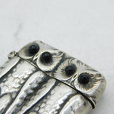 French 19th Century Sterling Silver Owl Form Novelty Vesta Case Antique