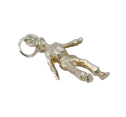 Sterling Silver Soldier Charm Pendant Vintage c1970
