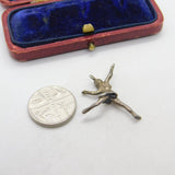 Sterling Silver Ice Skater Charm Pendant Vintage c1970