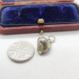 Sterling Silver Police Helmet Charm Pendant Vintage c1970