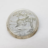 Edwardian Aesthetic Movement Sterling Silver Flying Stork Brooch Antique c1910