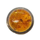 Sterling Silver Mounted Baltic Amber Brooch Pin Vintage c1970