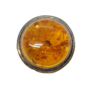 Sterling Silver Mounted Baltic Amber Brooch Pin Vintage c1970