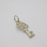 Sterling Silver '21' Birthday Key Charm Pendant Vintage c1970