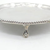 George III Sterling SIlver Beaded Edge Salver Dish Antique 1775 London