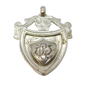 Sterling Silver Sporting Fob Medal Antique 1929 Chester Art Deco