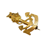 WWII 9ct Yellow Gold Wrens Navy Sweetheart Brooch Antique c1940s