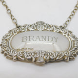 Sterling Silver Thistle Pattern Brandy Decanter Label Vintage 2010 Birmingham