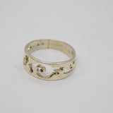Sterling Silver Wave Design Graduating Band Dress Ring Vintage c1970 Size M