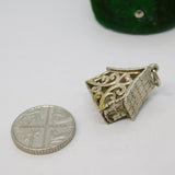 Sterling Silver Cuckoo Clock Charm Pendant Vintage c1970