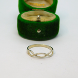 Sterling Silver Infinity Style Open Twist Ring Vintage c1970 Size N